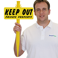 Keep Out Private Property EasyStake Sign