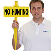 No Hunting EasyStake Sign and Stake