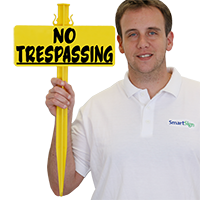 No Trespassing bolt on Sign