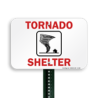 Emergency Tornado Shelter Sign
