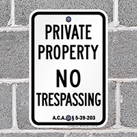 Arkansas No Trespassing Sign