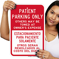 Bilingual Reserved Parking Sign