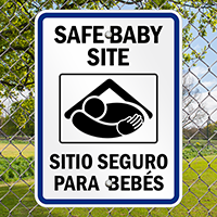 Safe Baby Site Sign With Graphic