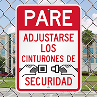 Pare - Adjustarse Los Cinturones De Securidad Signs