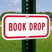 BOOK DROP Signs
