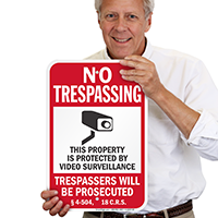 Colorado Property Is Protected By Video Surveillance Sign