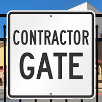 Contractor Gate ID Sign
