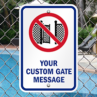 Customizable Gate Message Signsature Signs with Graphic