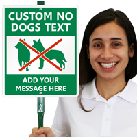 Custom No Dogs LawnBoss Sign