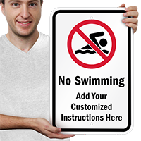 Custom No Swimming Signs