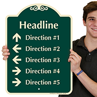 Custom Parking Lot Directory Signature Sign