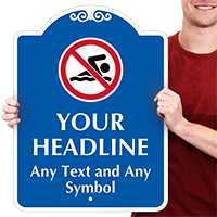 Custom Pool Safety Signsature Signs with Graphic