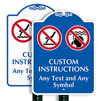 Custom Pool Safety Signsature Signs with Graphics