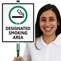 Designated Smoking Area Sign