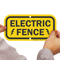 Electric Fence High Voltage Sign