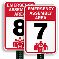 Emergency Assembly Point  Area 7 Sign