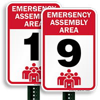 Emergency Assembly Point  Area 9 Sign