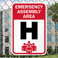 Emergency Assembly Point  Area H Sign