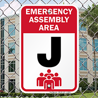 Emergency Assembly Point  Area J Sign
