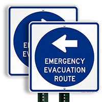 Arrow Sign for Evacuation Sign