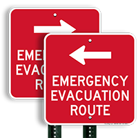 Evacuation Route Left Arrow