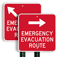 Evacuation Route Right Arrow