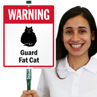 Warning Guard Fat-Cat LawnBoss™ Signs