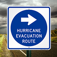 Evacuation Route (Right Arrow) Sign