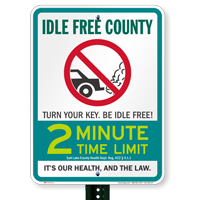State Idle Signs for Salt Lake County, Utah