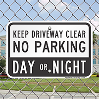 Keep Driveway Clear No Parking Signs