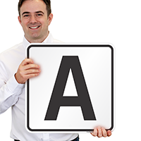 Letter A Parking Spot Signs