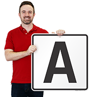 Letter A Parking Spot Signs