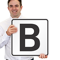 Letter B Parking Spot Signs
