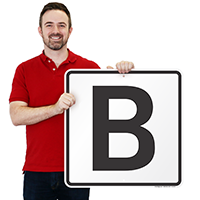 Letter B Parking Spot Signs