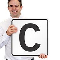 Letter C Parking Spot Signs