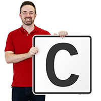Letter C Parking Spot Signs