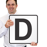 Letter D Parking Spot Signs