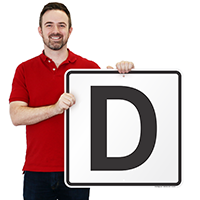 Letter D Parking Spot Signs