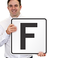 Letter F Parking Spot Signs