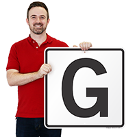 Letter G Parking Spot Signs