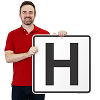 Letter H Parking Spot Signs