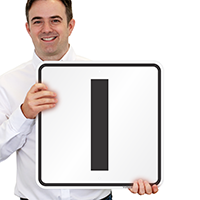 Letter I Parking Spot Signs