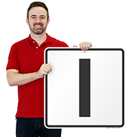 Letter I Parking Spot Signs