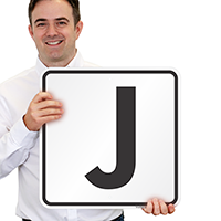 Letter J Parking Spot Signs