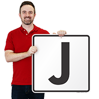 Letter J Parking Spot Signs