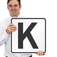 Letter K Parking Spot Signs