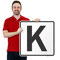 Letter K Parking Spot Signs
