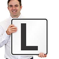 Letter L Parking Spot Signs