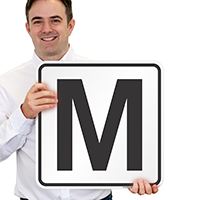 Letter M Parking Spot Signs