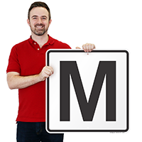 Letter M Parking Spot Signs